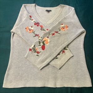 Embroidered Light Blue AE Sweater